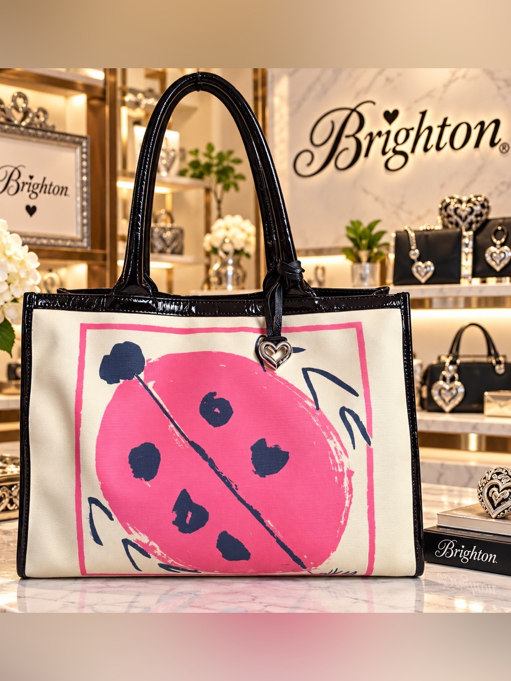 Brighton x Vera Neumann Ladybug Collection Tote Handbag